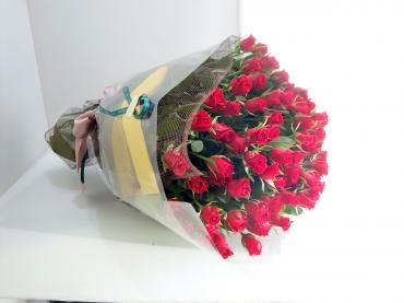 赤バラ１００本の花束（♡Å♡）｜「銀花園」　（京都府京都市左京区の花キューピット加盟店 花屋）のブログ